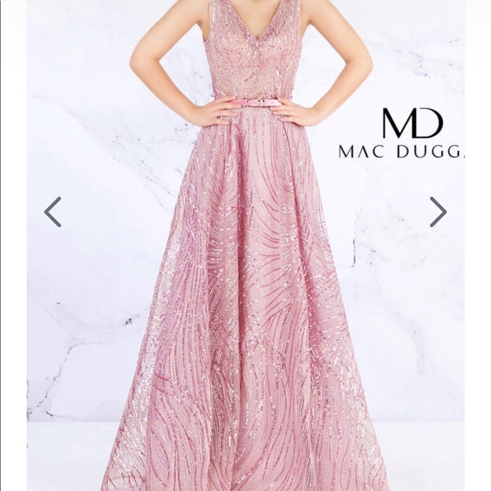 Mac duggal Swirl Sequin Gown 8